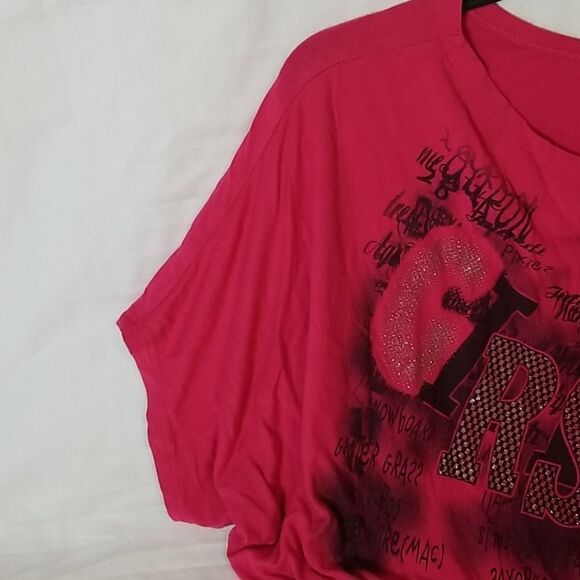 Pretty Pink Asymetrical "Girls" Shirt - Picture 4 of 5